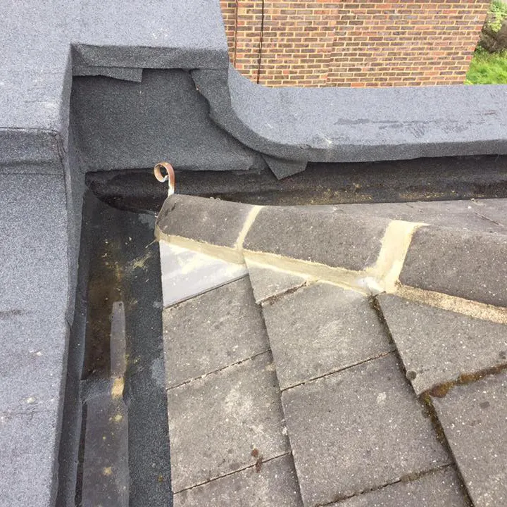 a repaired roof