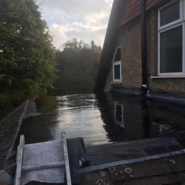 a flat roof