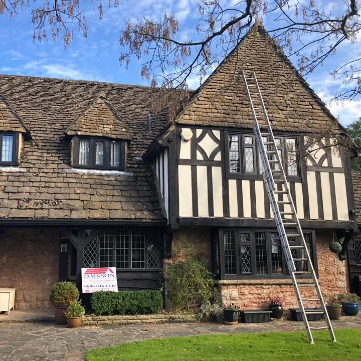 work on a tudor beamed house